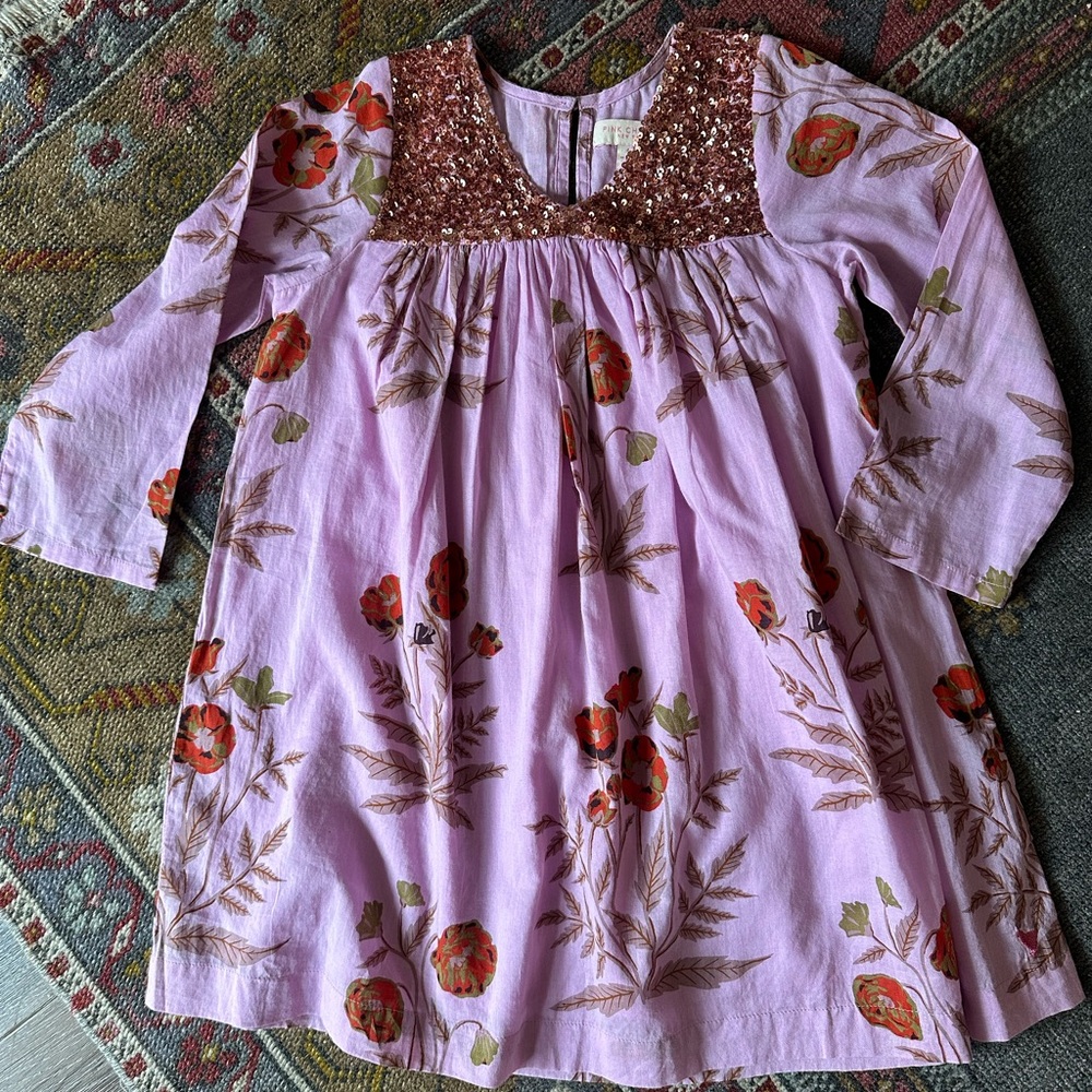 Pink Chicken Toddler Dress 4T